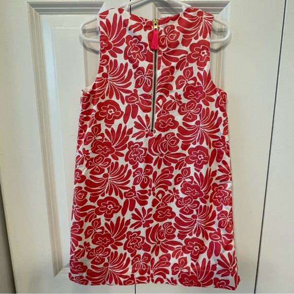 J. Crew crewcuts tropical flower pink sleeveless shift dress - Picture 4 of 7